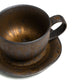 Bronze Splattered Iron Cup with Saucer