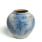 Yue Round Vessel in White with Blue Glaze